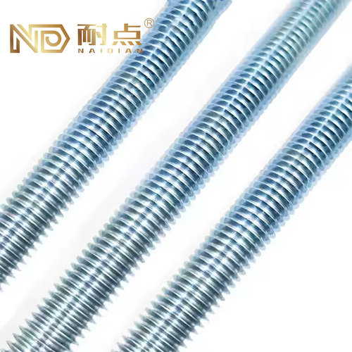 Blue and white zinc full-threaded screw rod